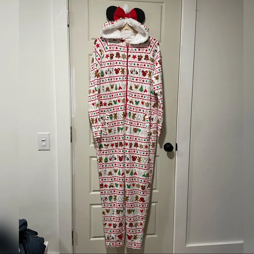 Disney Parks Holiday Mickey Snacks Women’s Onesie - Picture 4 of 8